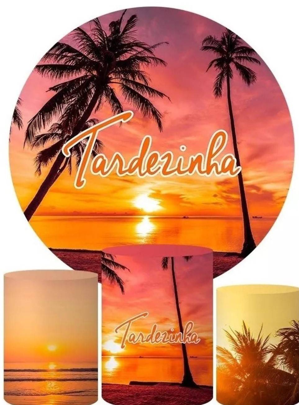 Coleção Clean - Tardezinha  - Suporte +  Painel + Trio de Cilindros + Capas - CamaleãoLocaçoes