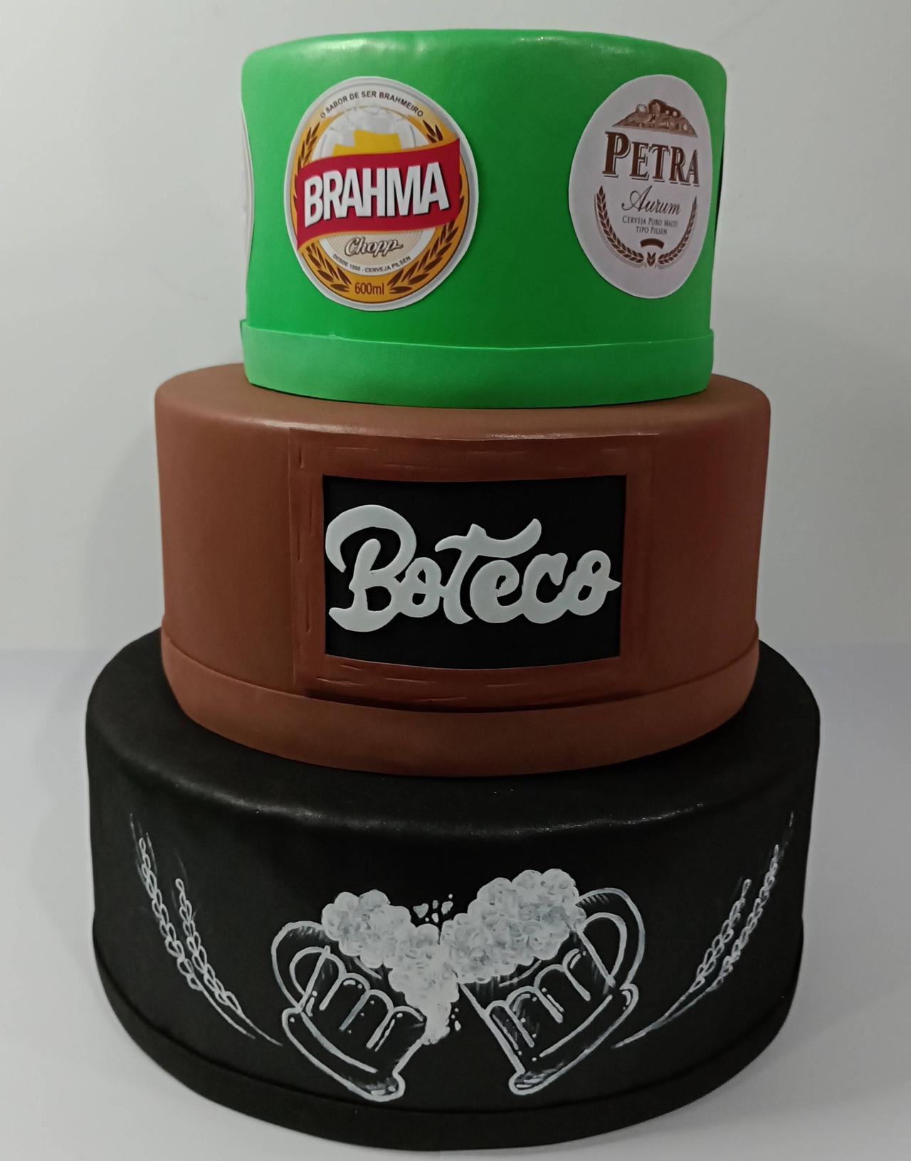 Bolo Fake Boteco  - 3 Andares - Vanessalocações
