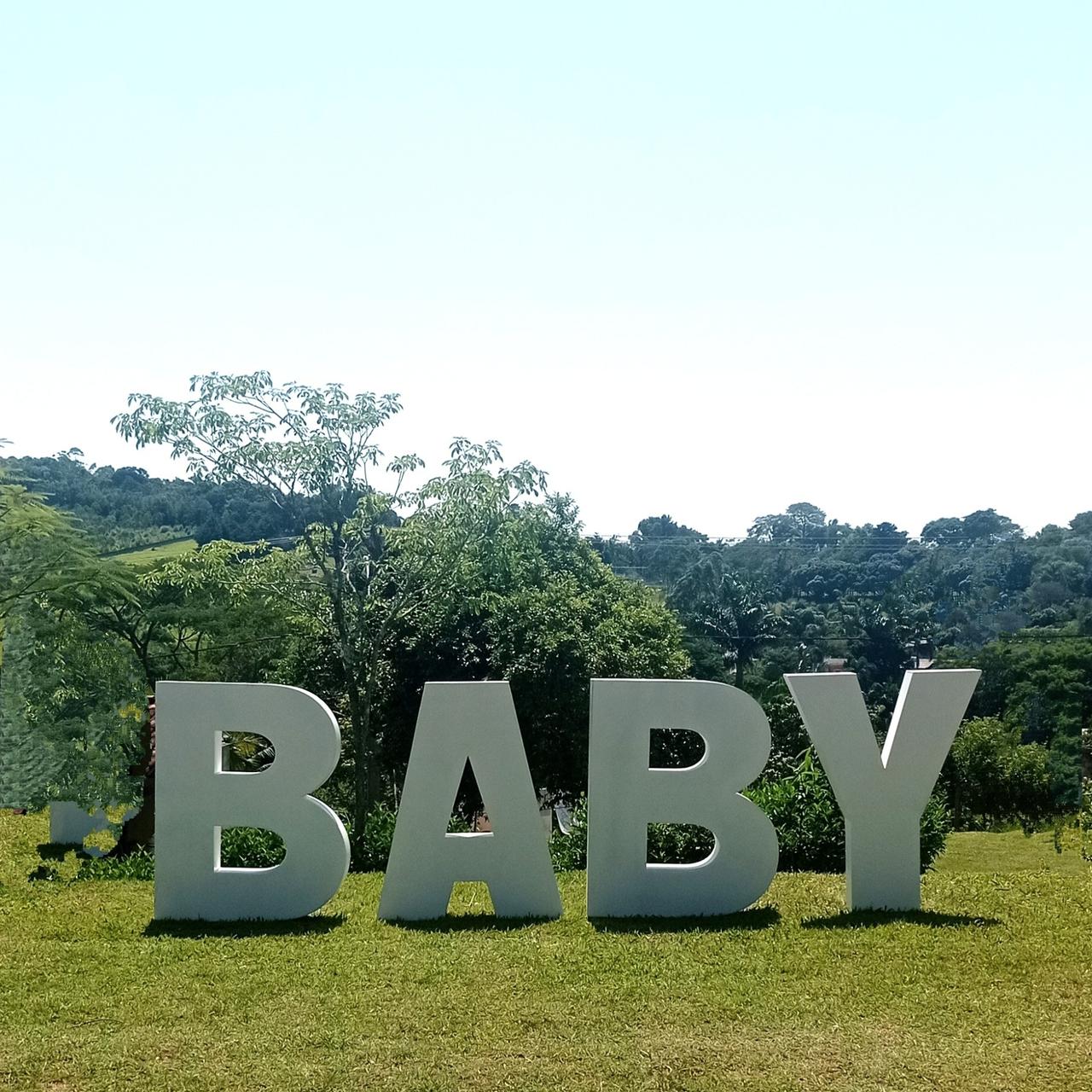 Letreiro Baby Gigante  - Revelação - Vanessalocações