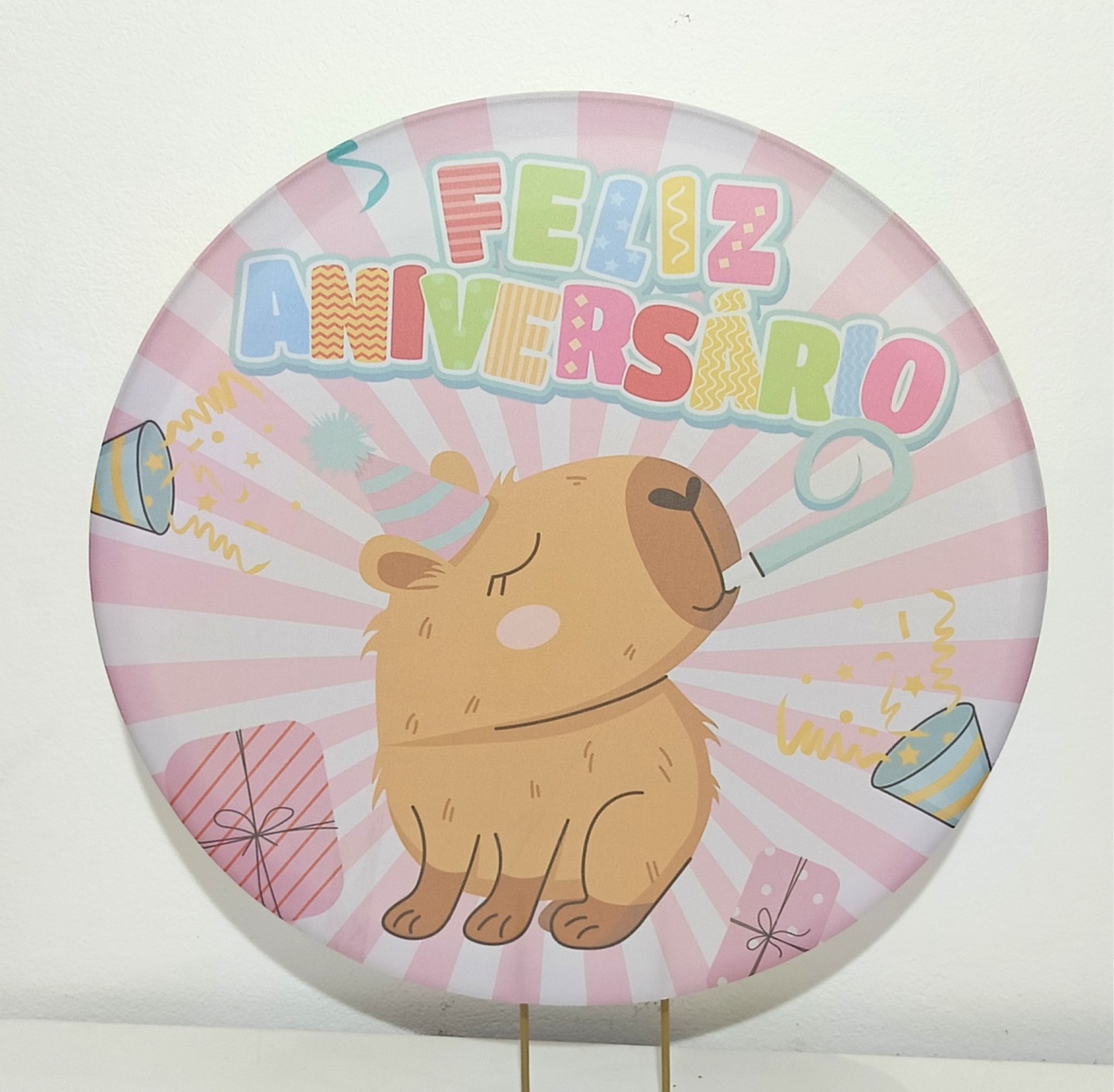 Capa  P/ Painel Circular Capivara- 50Cm - Vanessalocações