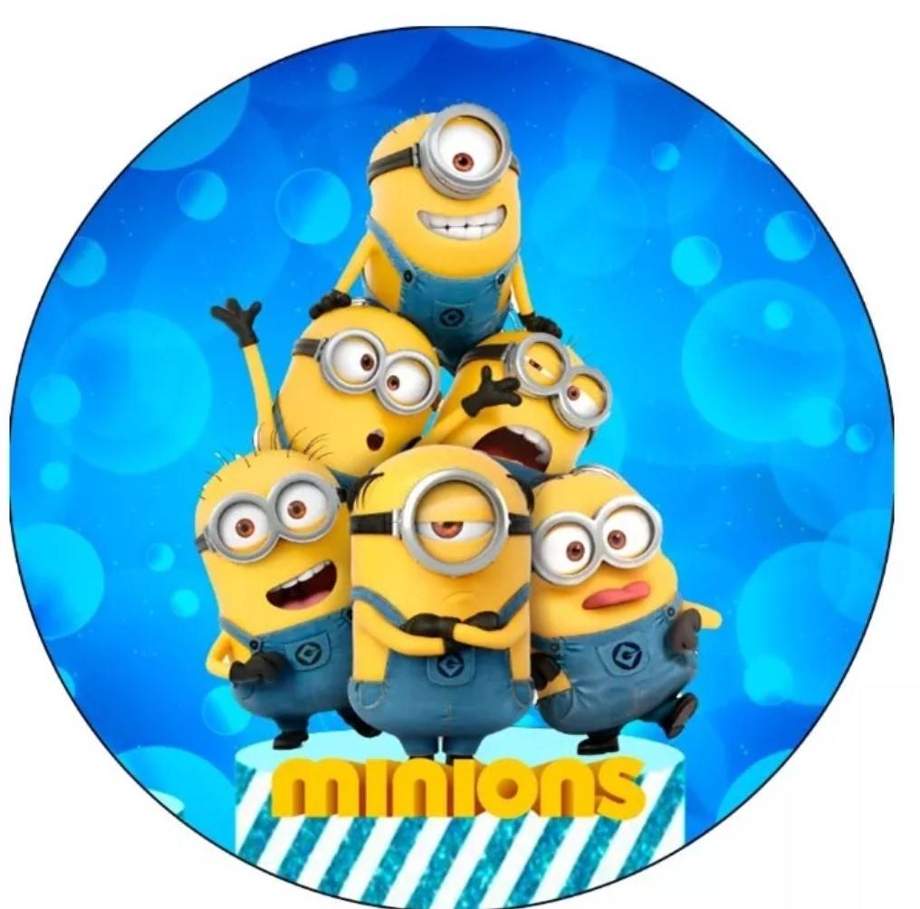 Capa P/ Painel Circular   - Minions - Vanessalocações
