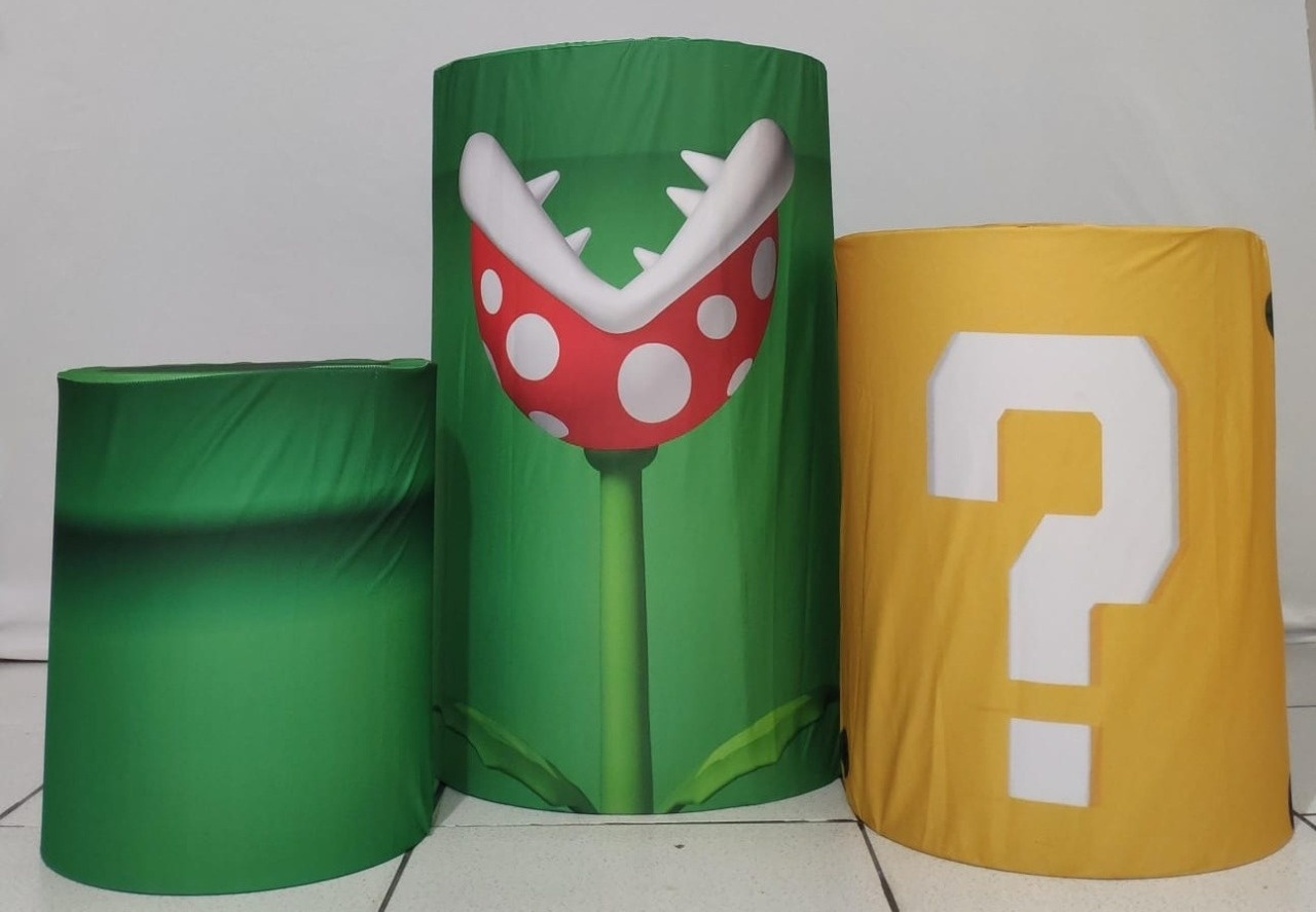 Trio de Capas Para Cilindro Super Mario  - Vanessalocações