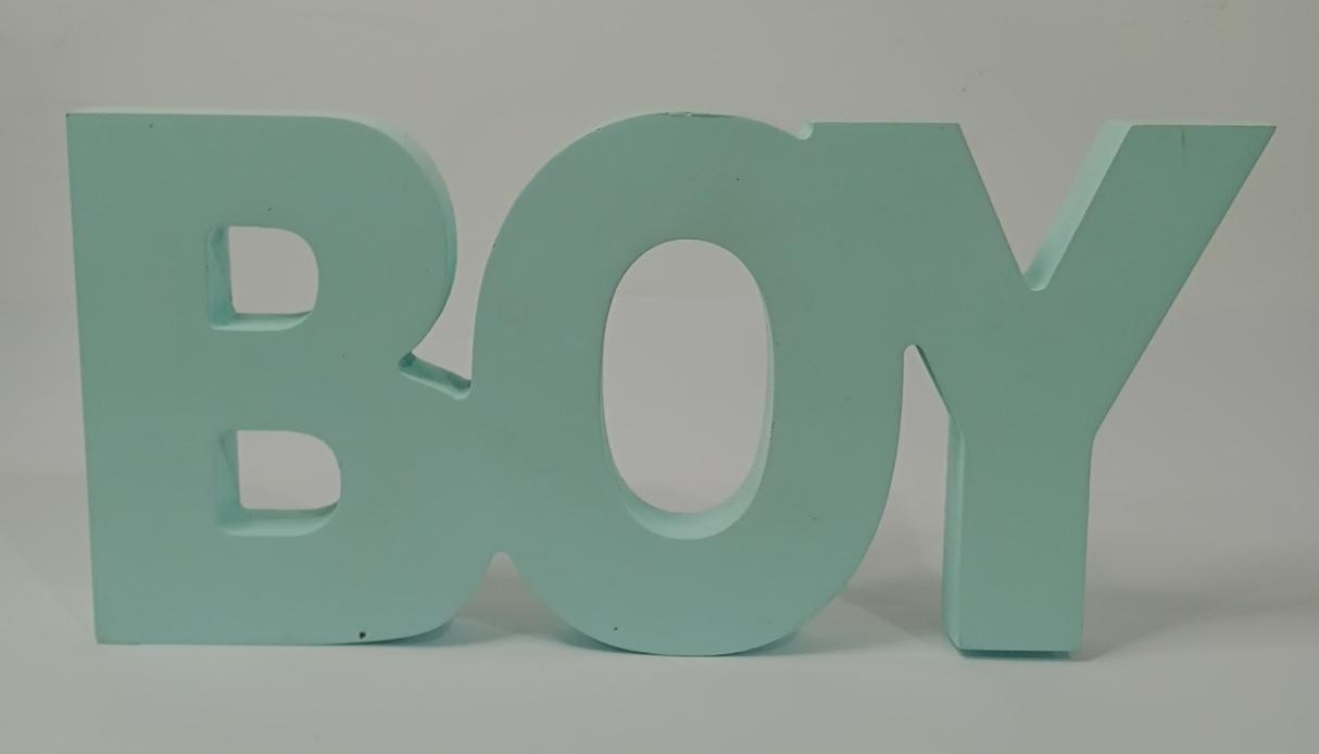 Letreiro Mdf  Boy Verde Candy - Vanessalocações