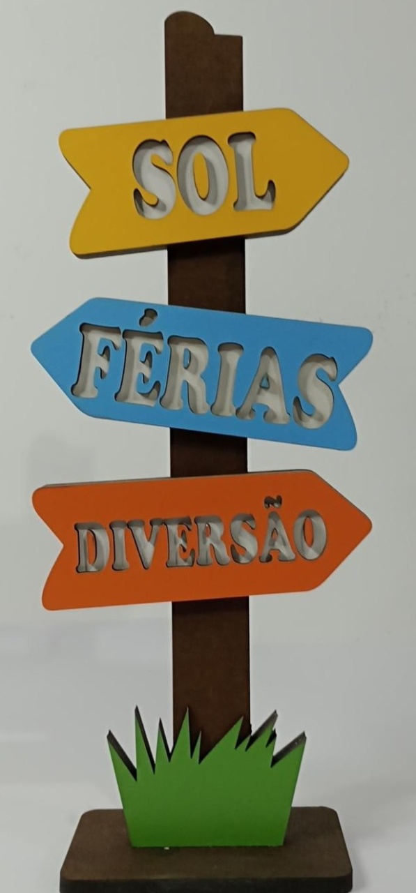 Display Mdf  Sol/Férias/Diversão - Vanessalocações