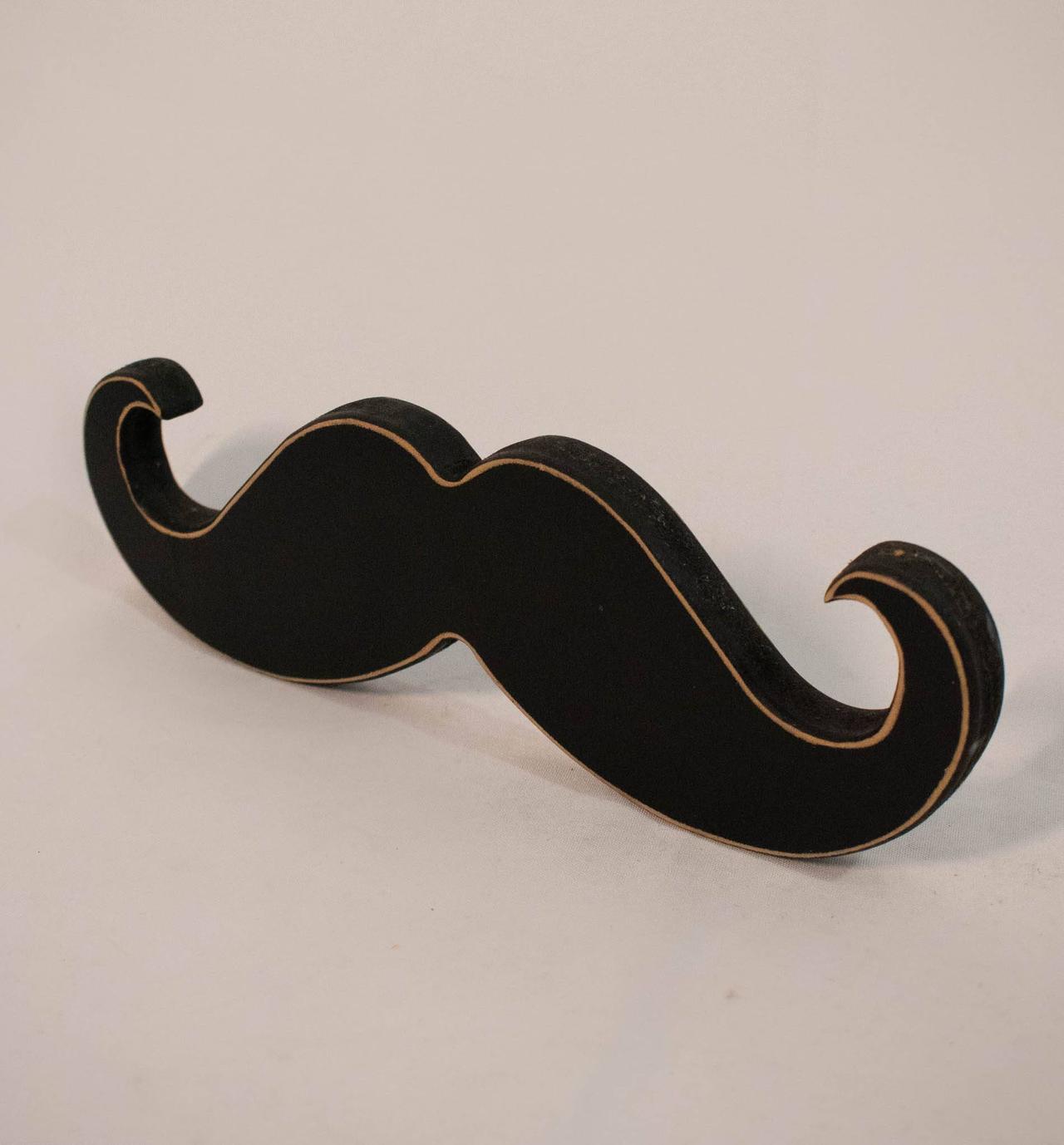 Bigode Mdf Preto - Vanessalocações