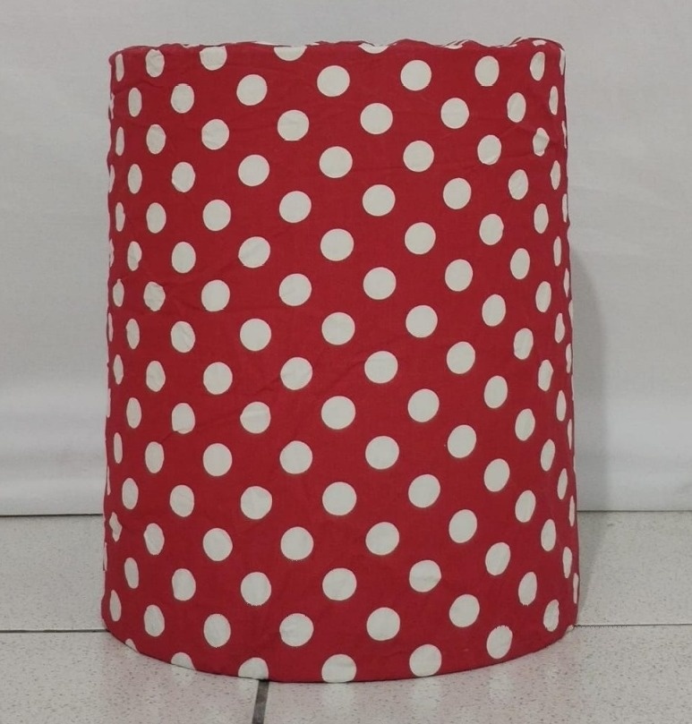 Capa  Cilindro P Bolinhas Vermelho/Branco - Vanessalocações
