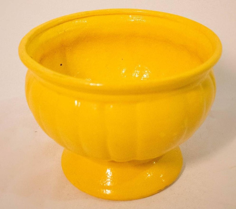 Vaso Cerâmica Gominho Baixo Amarelo - Vanessalocações