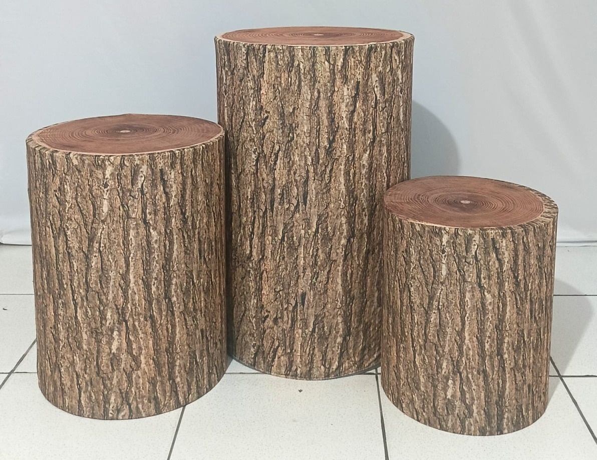 Trio de Capas Para Cilindro Casca de Arvore - Vanessalocações