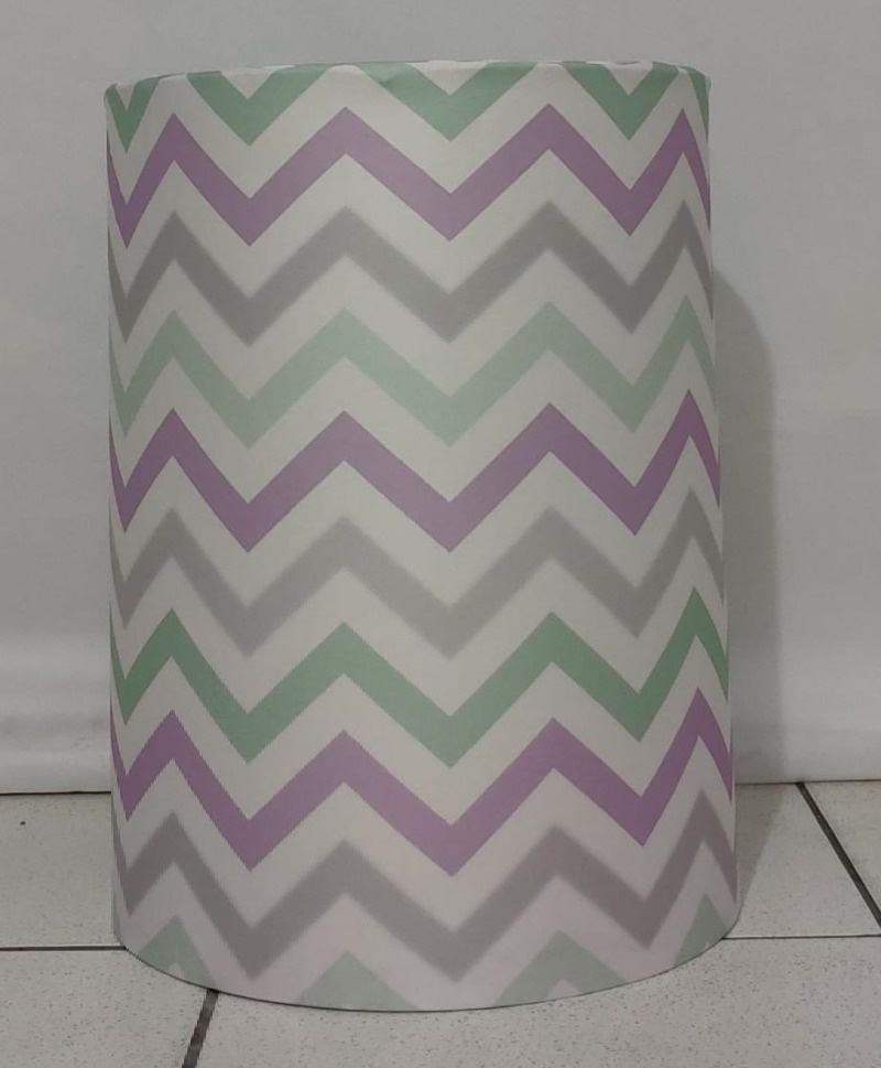 Capa  Cilindro G Lilás Verde Claro E Cinza Zig Zag - Vanessalocações