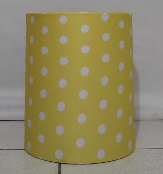 Capa  Cilindro P Bolinhas Amarelo E Branco  - Vanessalocações