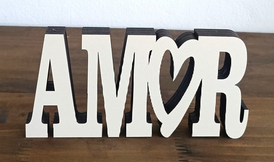 Letreiro Amor Mdf  - Vanessalocações