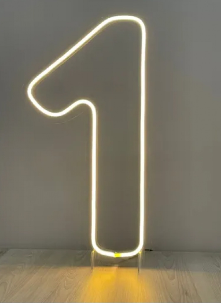 Numeral 1 Led Bivolt C/ Suporte C/Furo Quente - CamaleãoLocaçoes