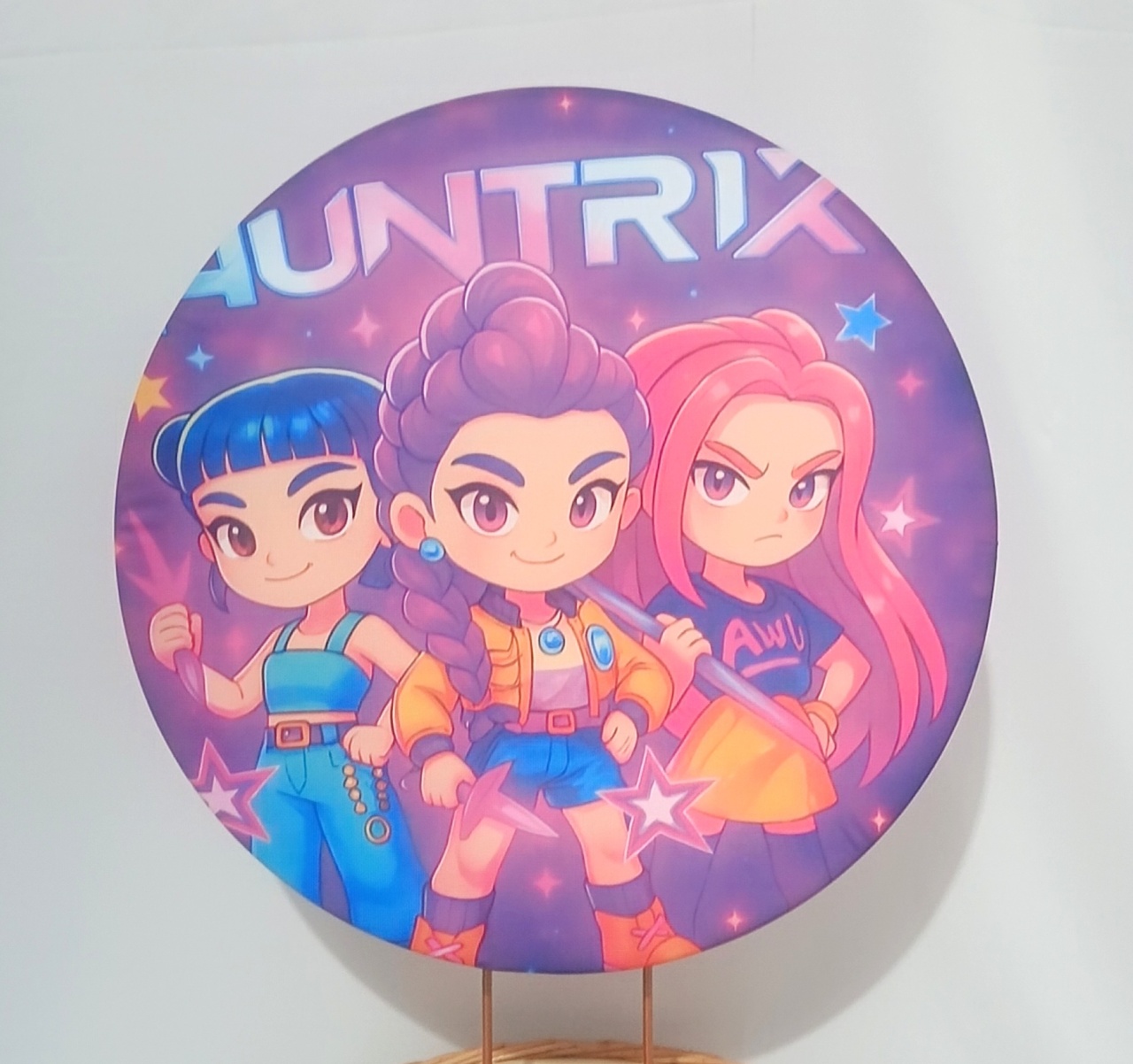 Capa P/ Painel Circular  Guerreiras Kpop 50Cm - Vanessalocações