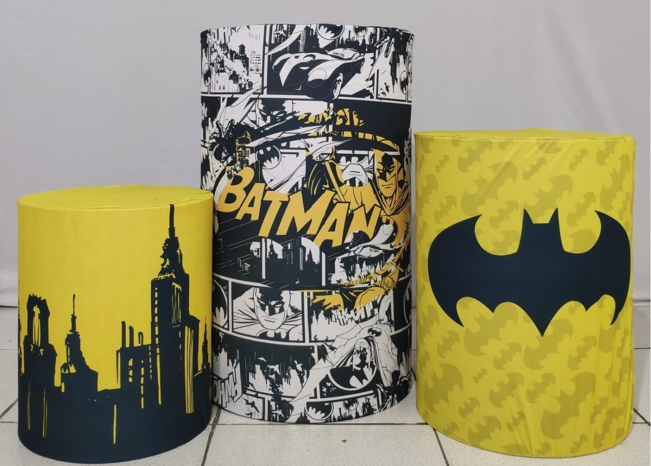 Trio de Capas Para Cilindro Batman - Vanessalocações