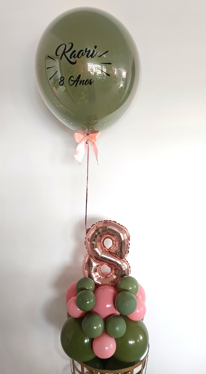 Balão Bublé A Gás Com Base Numeral - CamaleãoLocaçoes