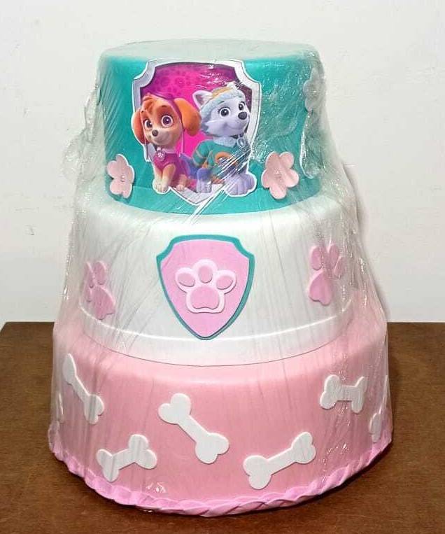 Bolo Fake Patrulha Canina/Menina  - 03 Andares - Vanessalocações