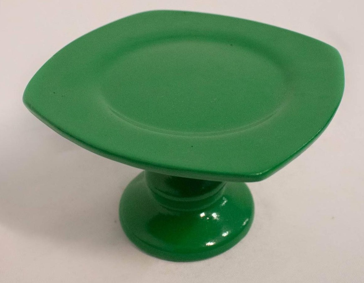 Bandeja Cerâmica Mini  Quadrada Verde - Vanessalocações