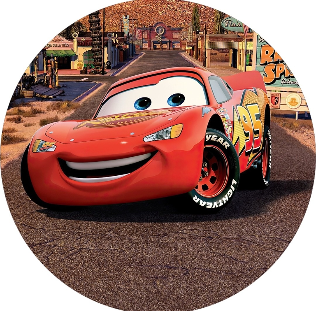Capa  P/ Painel Circular Carros/Macqueen- 50Cm - Vanessalocações