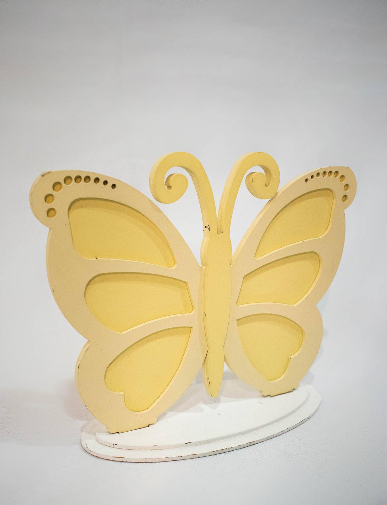 Display Mdf Borboleta Amarelo - Vanessalocações