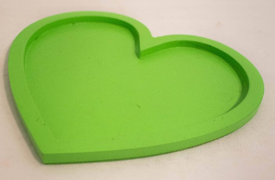 Bandeja Coração Mdf Verde Lima - Vanessalocações