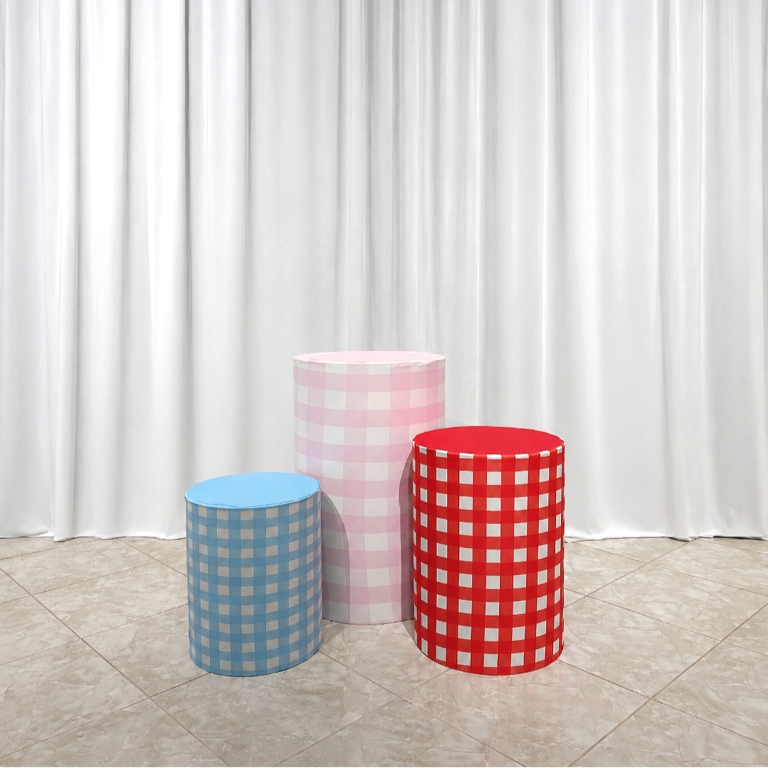 Trio de Capas Para Cilindros Xadrez - CamaleãoLocaçoes