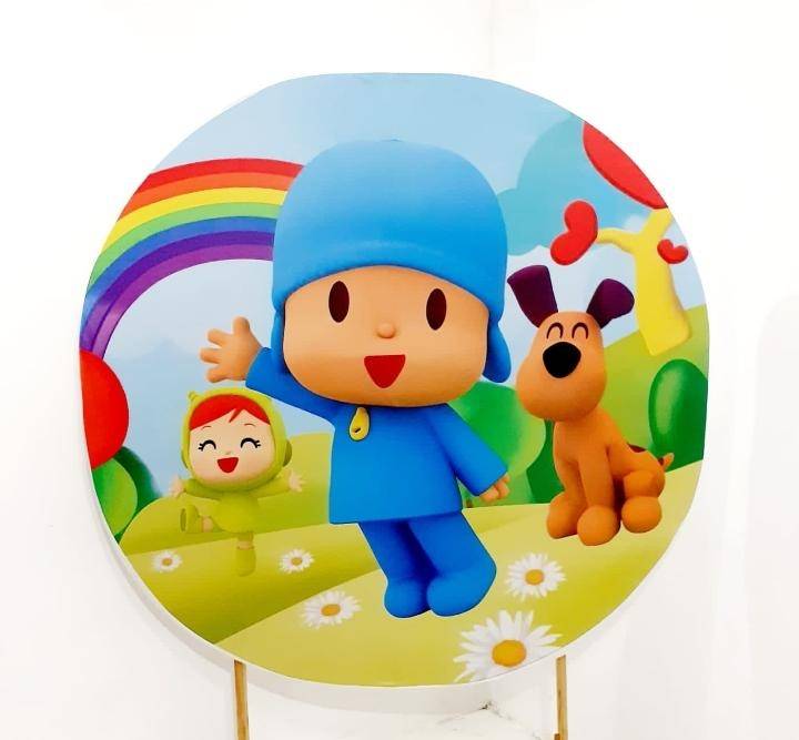 Capa P/ Painel Circular  - Pocoyo - Vanessalocações