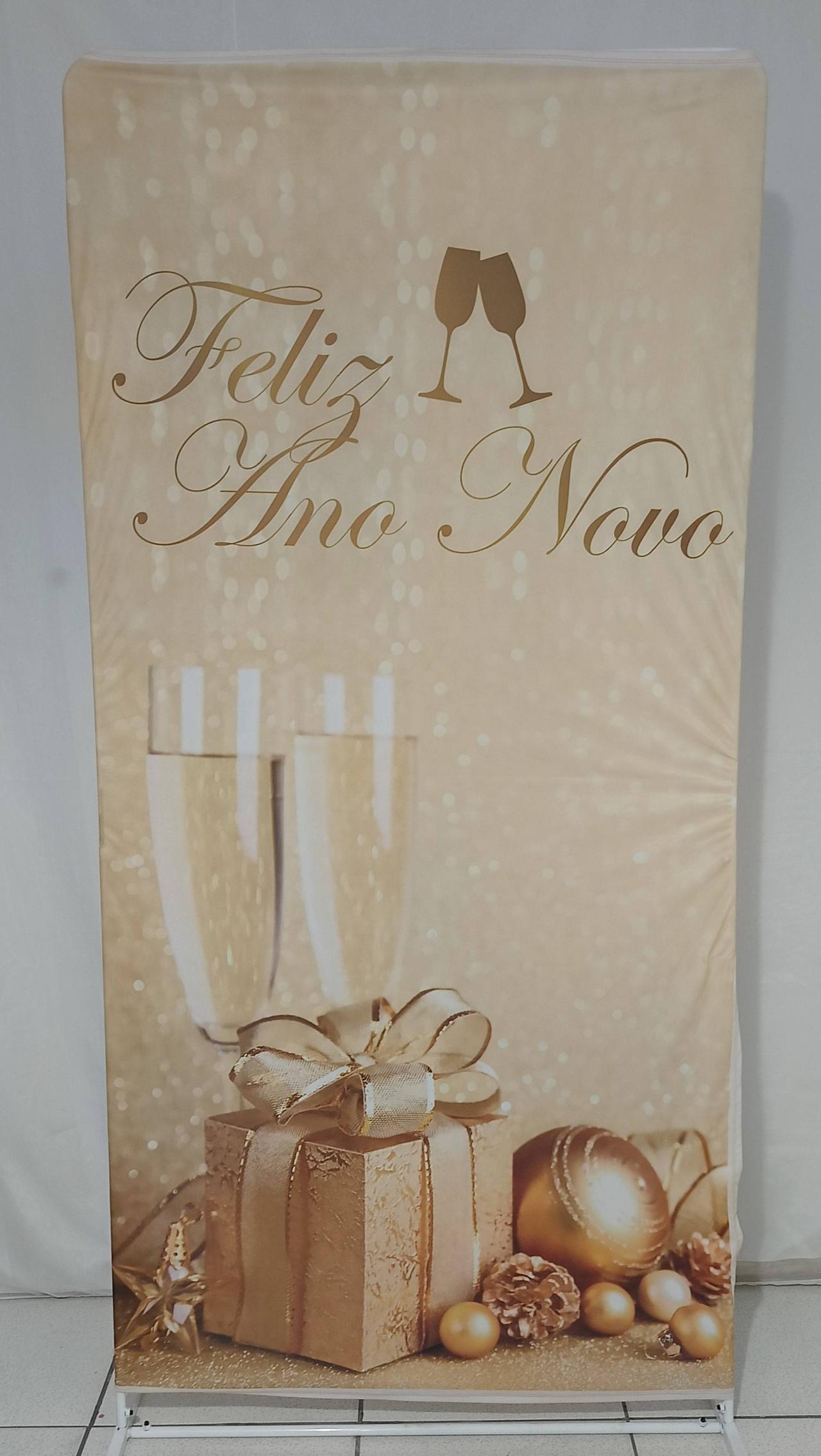 Capa P/ Painel Romano/Retangular - Ano Novo - Feliz Ano Novo - Vanessalocações