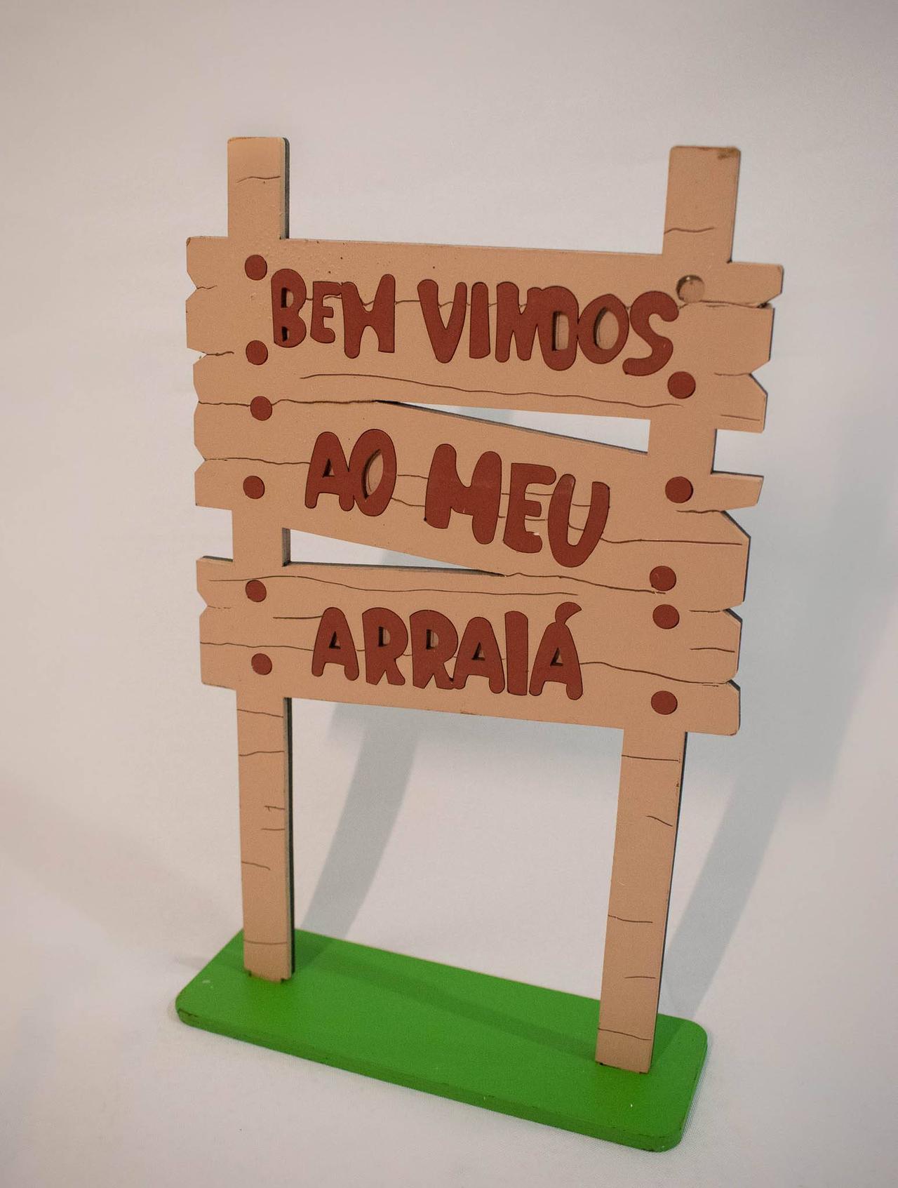 Display Mdf Junino Bem Vindo Ao Meu Arraiá - Vanessalocações