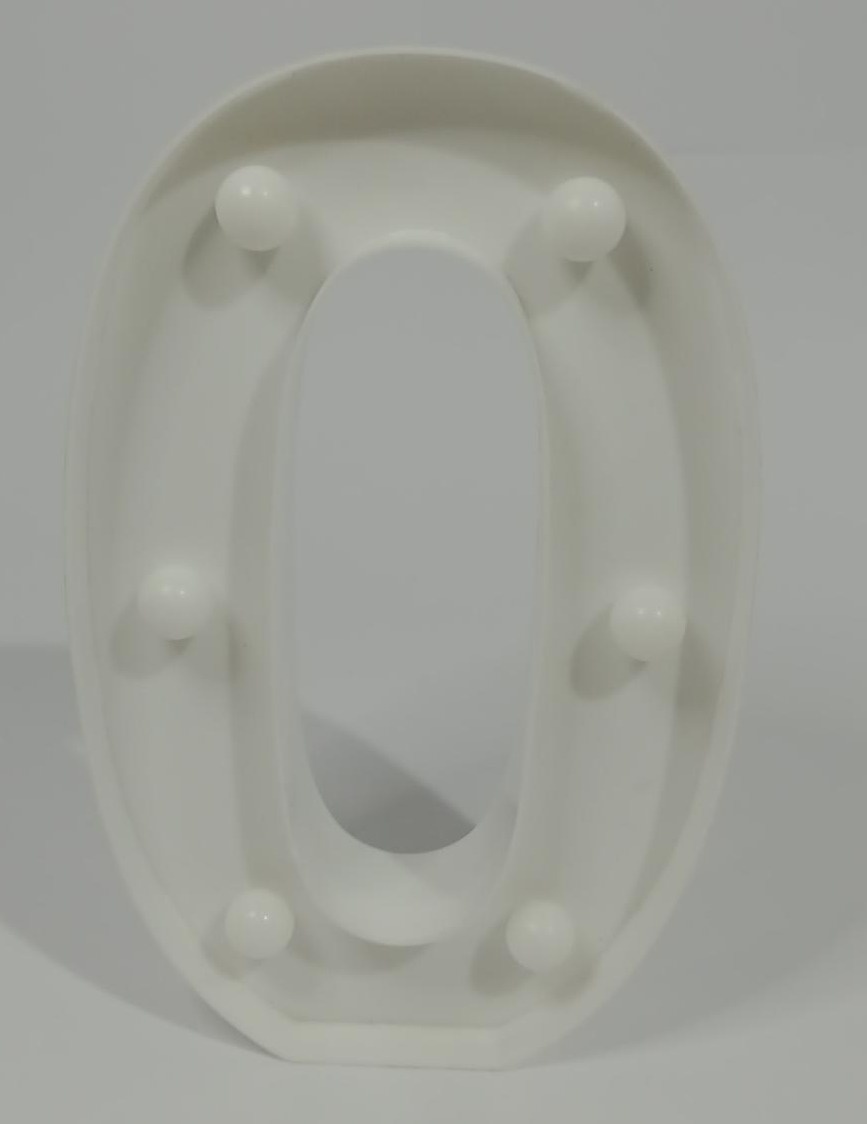  Numeral Luminoso Zero Branco - Vanessalocações