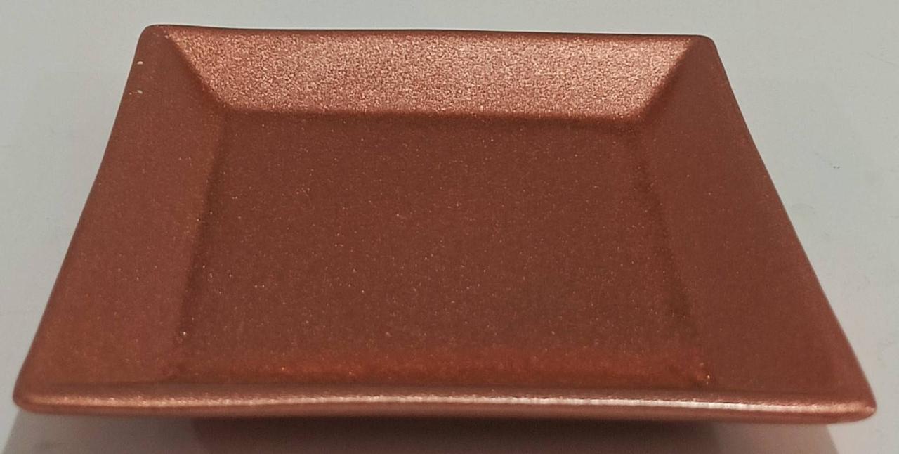 Bandeja Quadrada Baixa Rose Gold Cerâmica - Vanessalocações