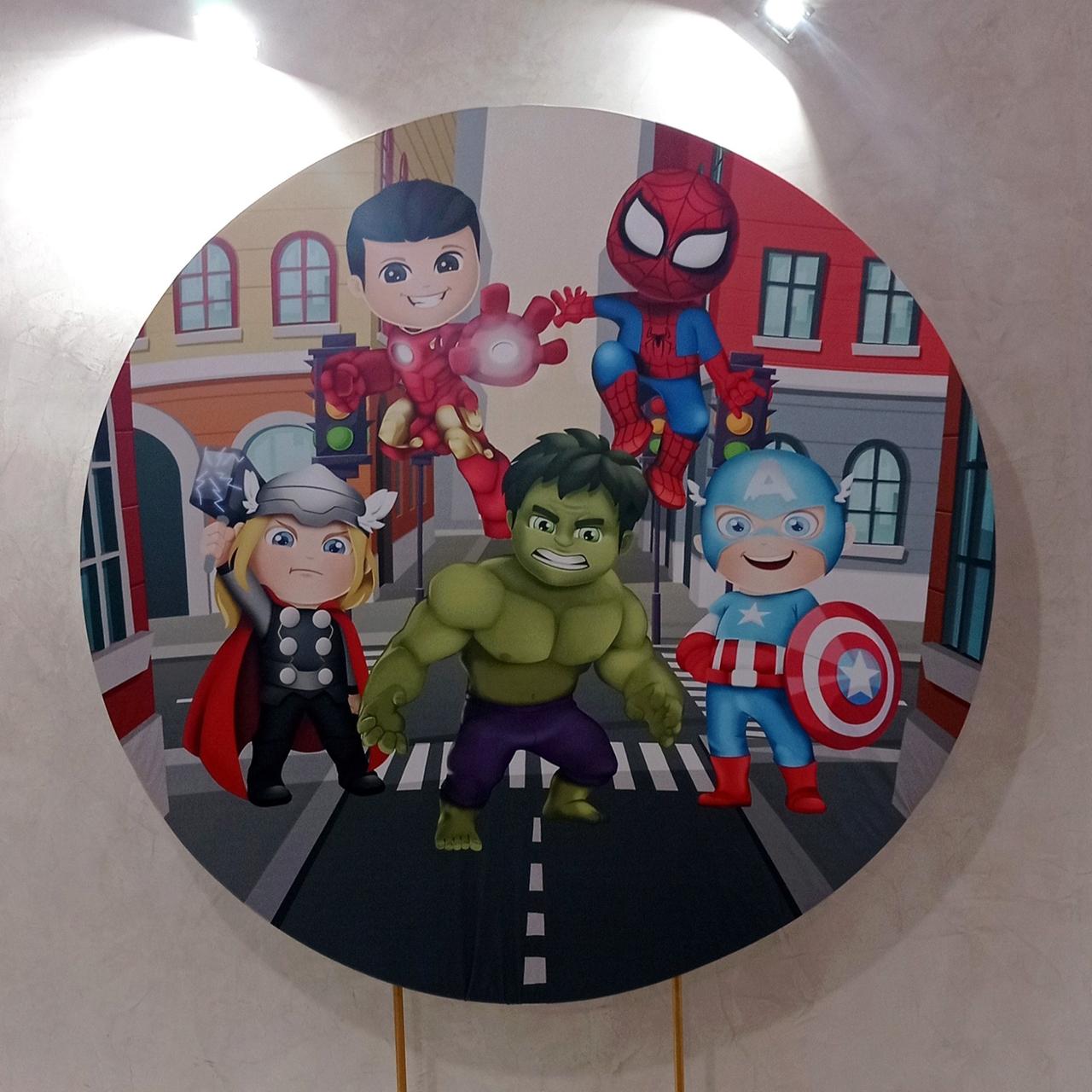 Capa P/ Painel Circular  -   Vingadores Cut - Vanessalocações