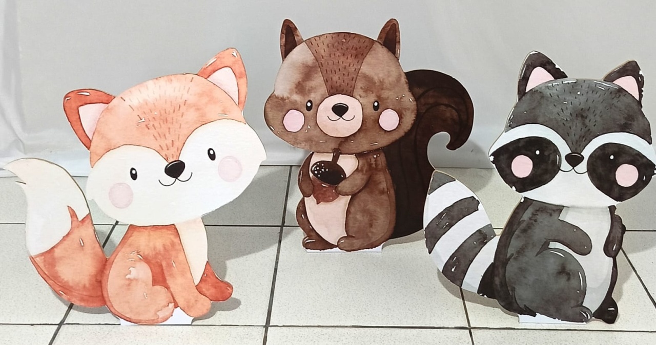 Display  Mdf Trio  Bosque - 60Cm - Vanessalocações