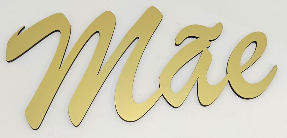 Letreiro Mdf - Mãe - 52X30 - Vanessalocações