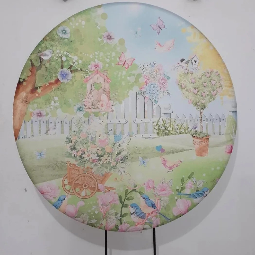 Capa P/ Painel Circular  - Jardim - Vanessalocações