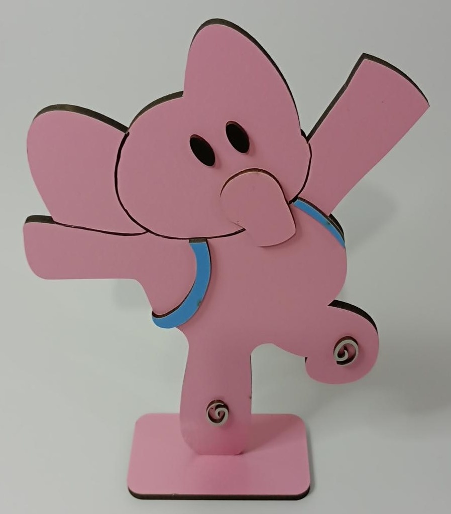 Display Mdf Elefante Rosa - Turma Pocoyo - Vanessalocações