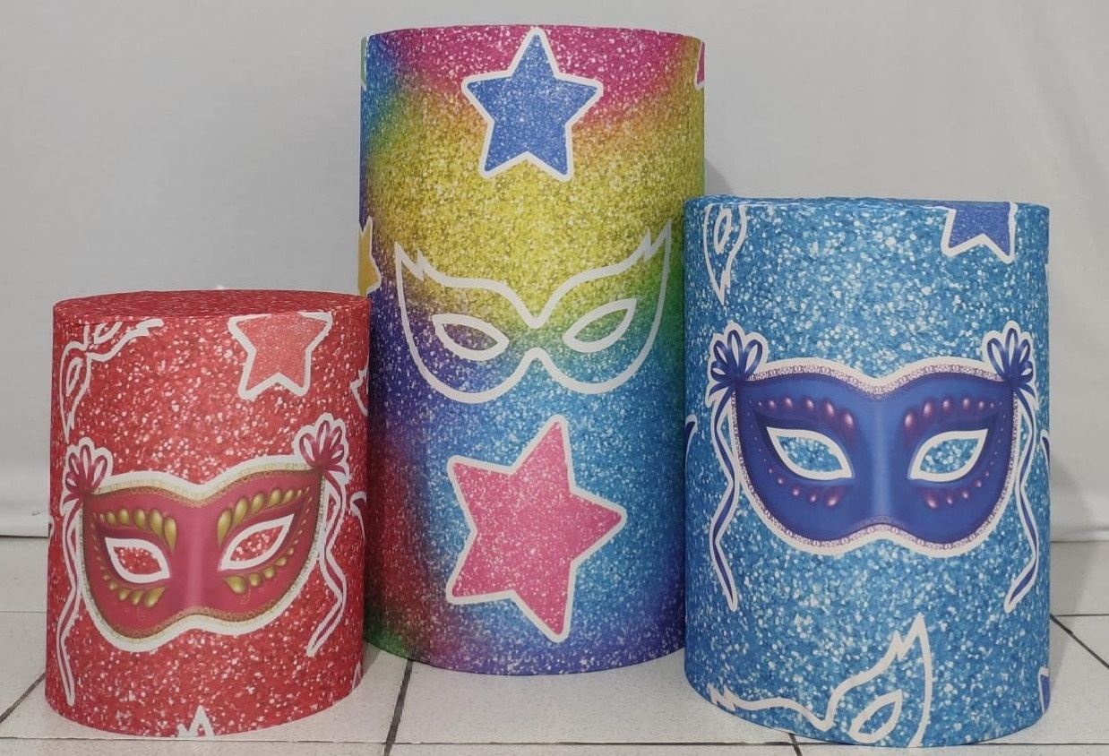 Trio de Capas Para Cilindro Carnaval - Vanessalocações