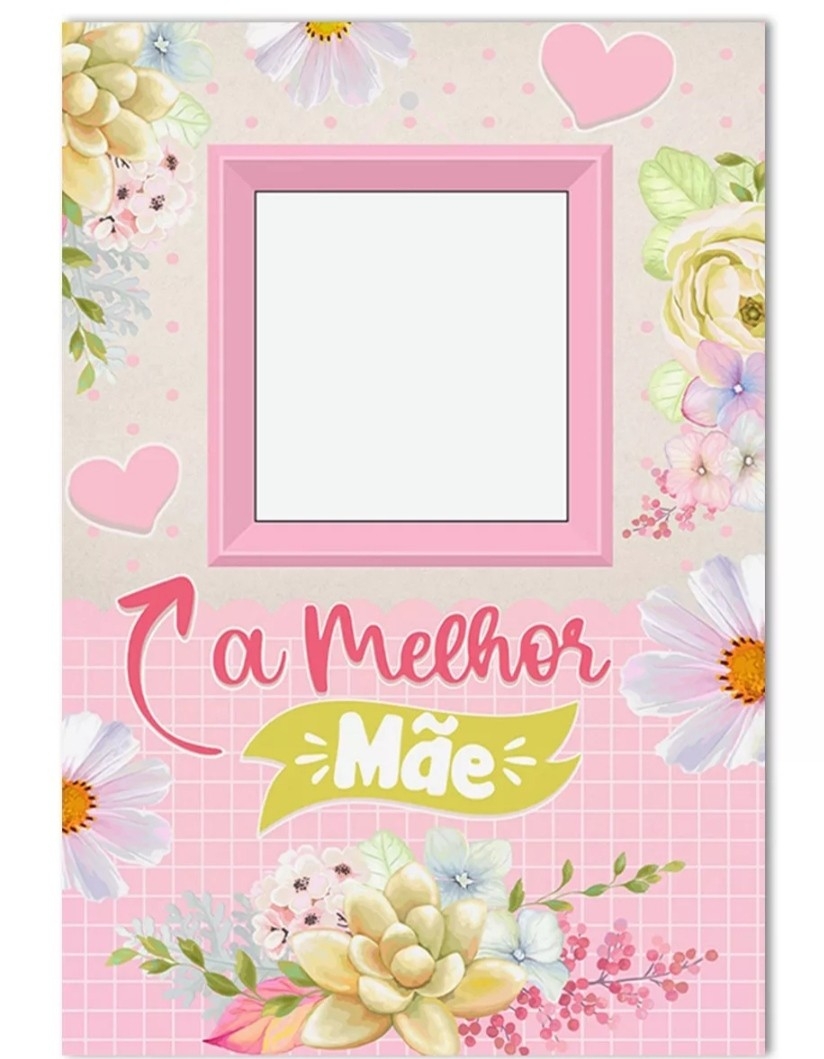 Capa P/ Painel Retangular  Interativo -  Dia das Mães - Vanessalocações