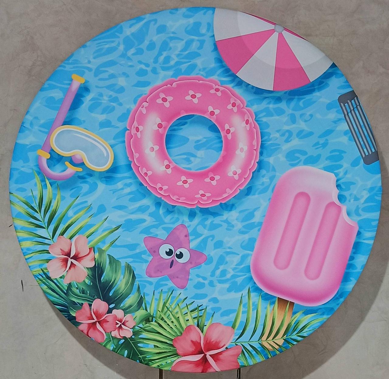 Capa P/ Painel Circular   - Pool Party Feminino - Vanessalocações