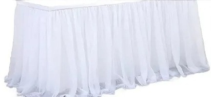 Saia de Tule P/ Decoração - Branco 3,80X0,80 - Vanessalocações