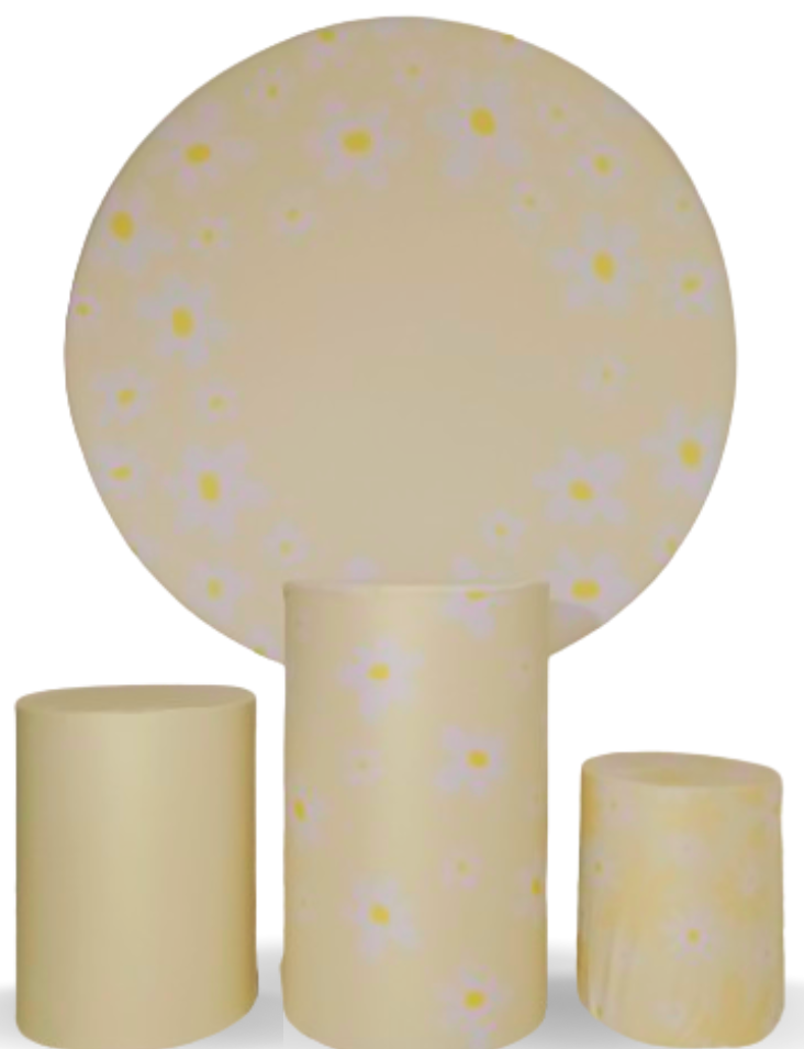 Coleção Clean - Margarida - Painel + Suporte + Trio de Cilindros + Capas - CamaleãoLocaçoes