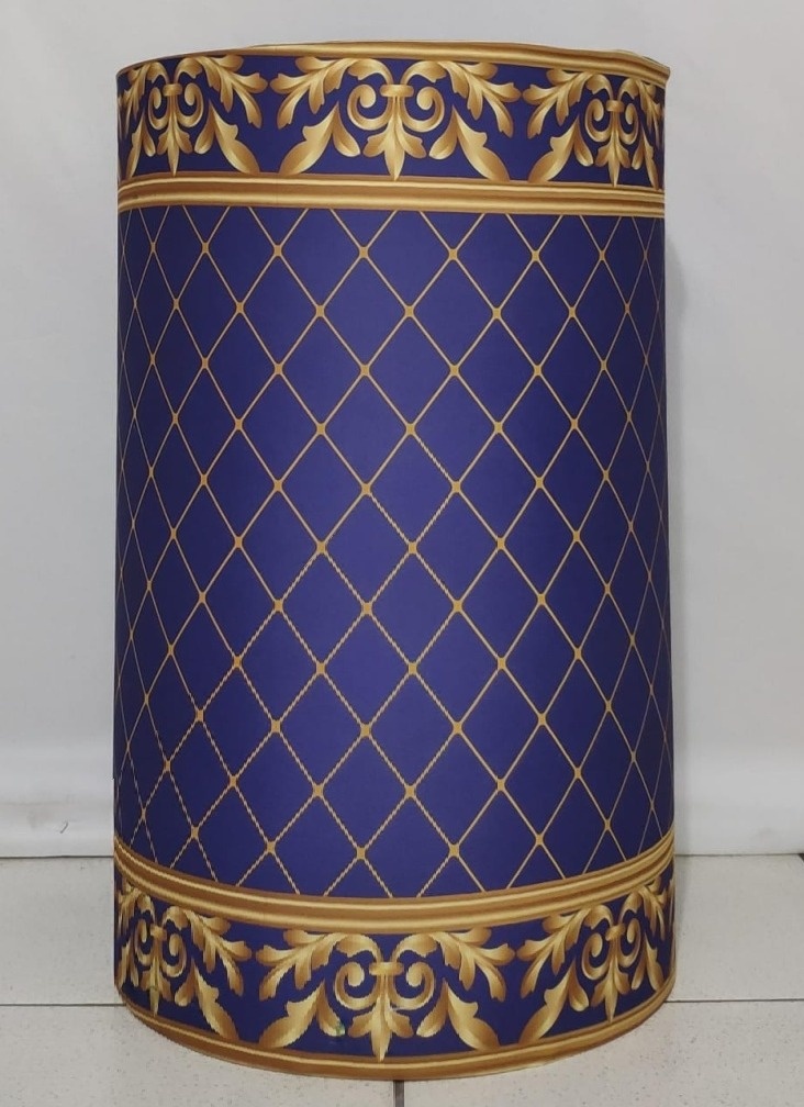 Capa  Cilindro G Realeza Azul Royal E Dourado - Vanessalocações