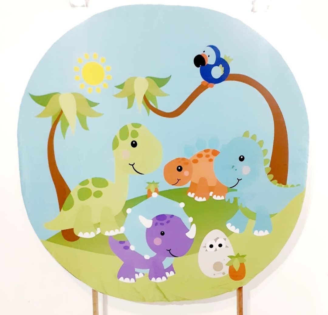 Capa P/ Painel Circular   - Dino Baby  - Cod 01 - Vanessalocações