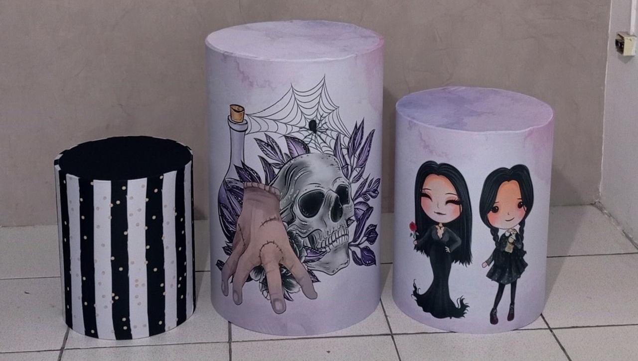 Trio de Capas Para Cilindro Wandinha - Vanessalocações