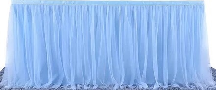 Saia de Tule P/ Decoração - Azul 3,10X0,70 Altura - Vanessalocações