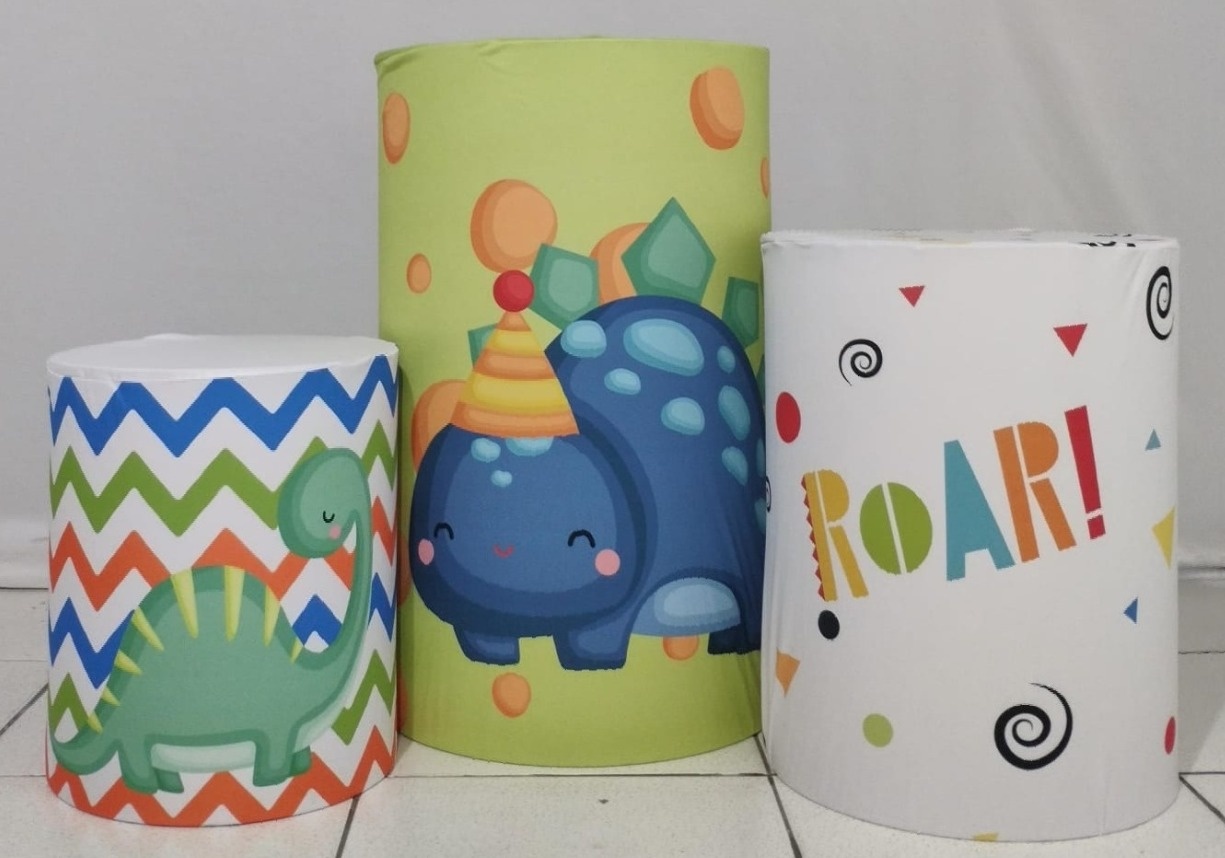 Trio de Capas Para Cilindro Dino Baby - Vanessalocações