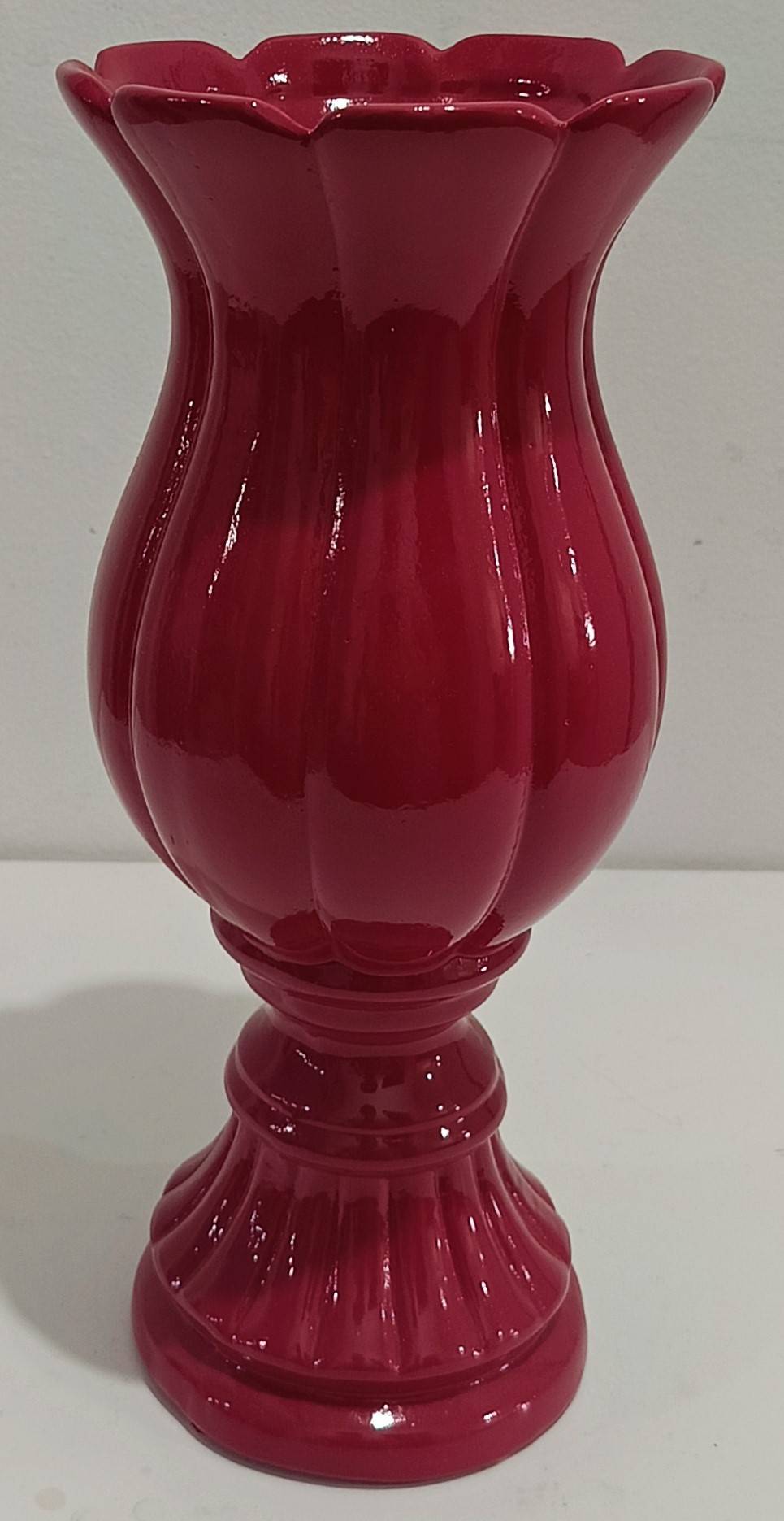 Vaso Cerâmica Taça Flor  Pink  - Vanessalocações