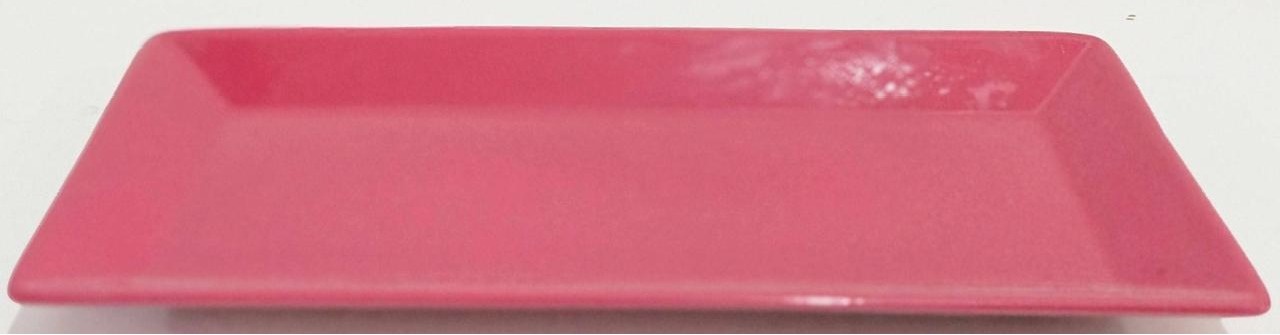 Bandeja Cerâmica Retangular Baixa Pink  - Vanessalocações