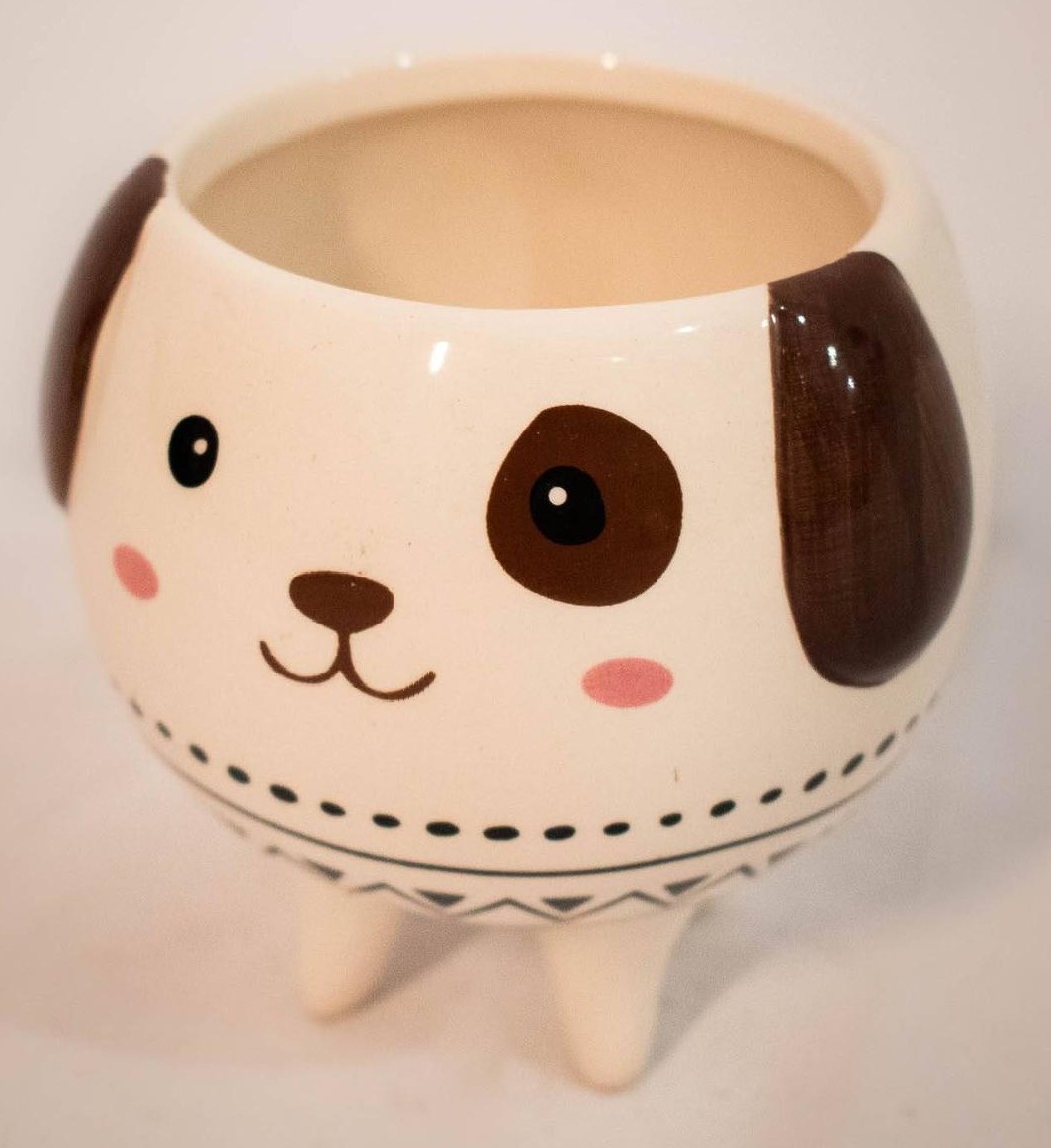 Mini Vaso Cerâmica Cachorro - Vanessalocações