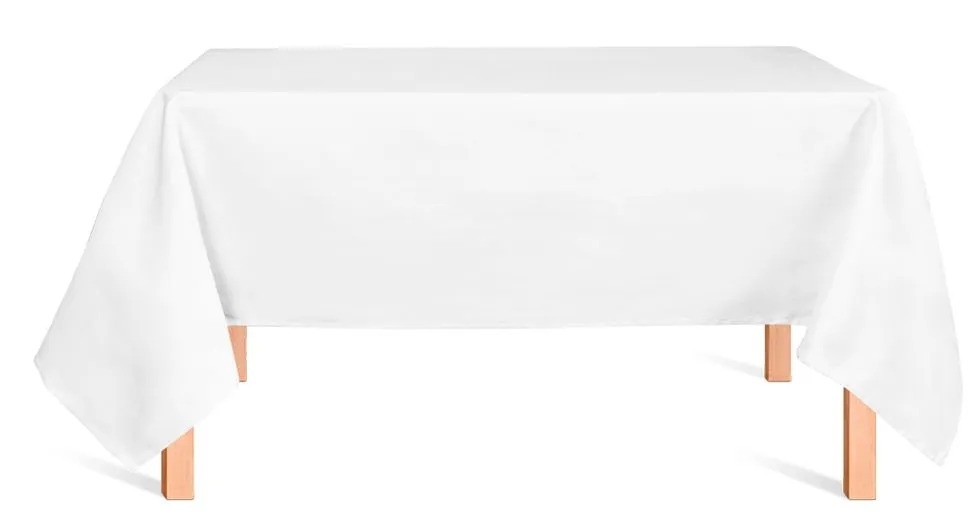 Toalha Oxford   Retangular - Branco - 2,50X1,50 - Vanessalocações