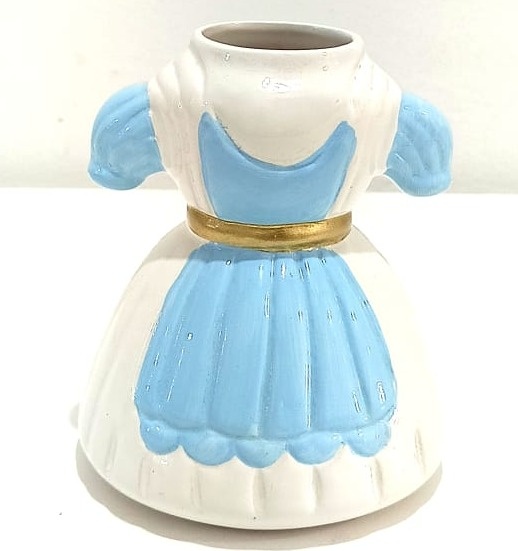 Vaso Cerâmica Vestido Alice/Cinderela - Vanessalocações